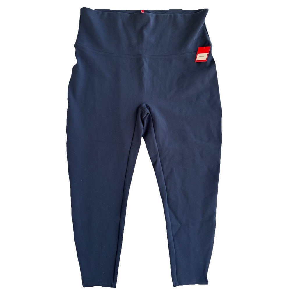 SPANX Ponte Ankle Slit Hem Leggings Women's 4XL Navy Pants Style A369380